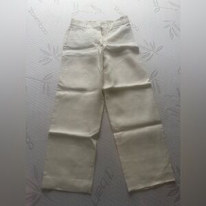 Massimo Dutti women Off-White 100% linen pants